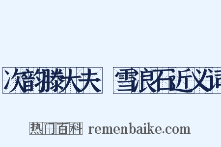 次韵滕大夫·雪浪石近义词是什么意思的图片